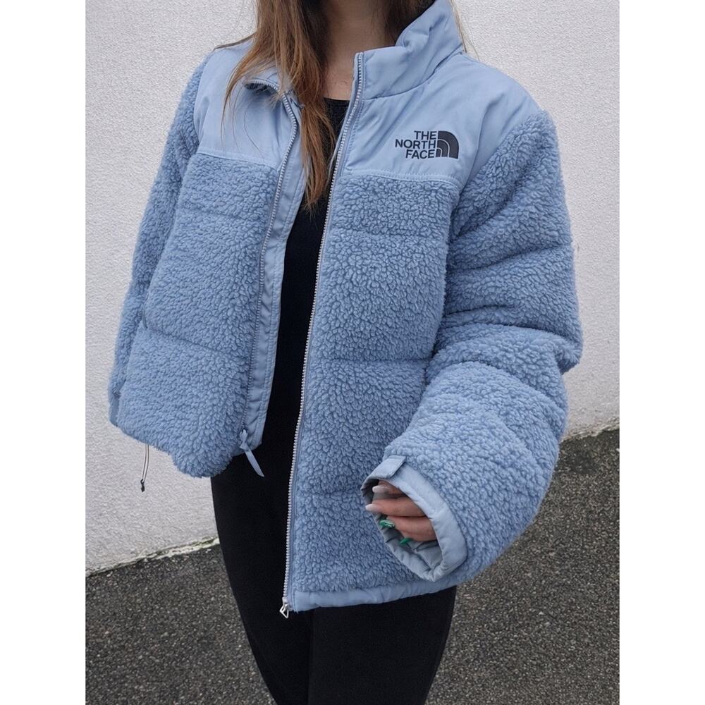 THE NORTH FACE Pile Recycled Waterfowl Down Nuptse Teddy Jacket Reversible S/M